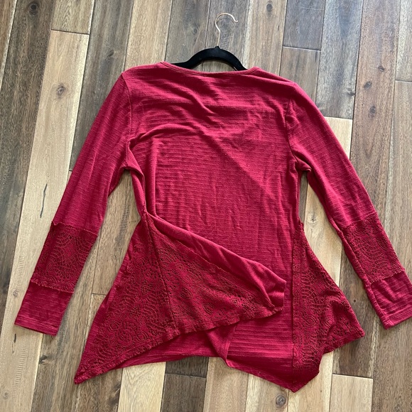 Style & Co Deep Red Tunic Top - Picture 2 of 2